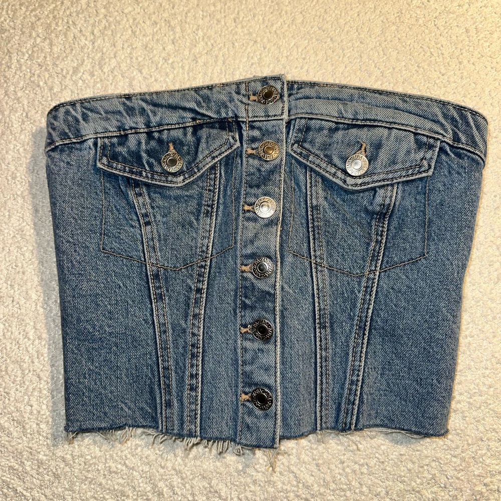 Zara Demin Corset Top
